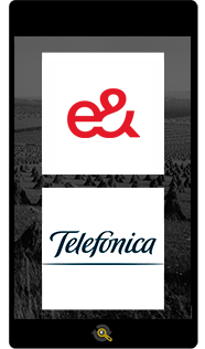 Logos Etisalt and Telefonica, Araxxe customers in Revenue Assurance, Billing Verification & Telecom Fraud Detection