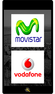 Logos Movistar and Vodafone, Araxxe customers in Revenue Assurance, Billing Verification & Telecom Fraud Detection