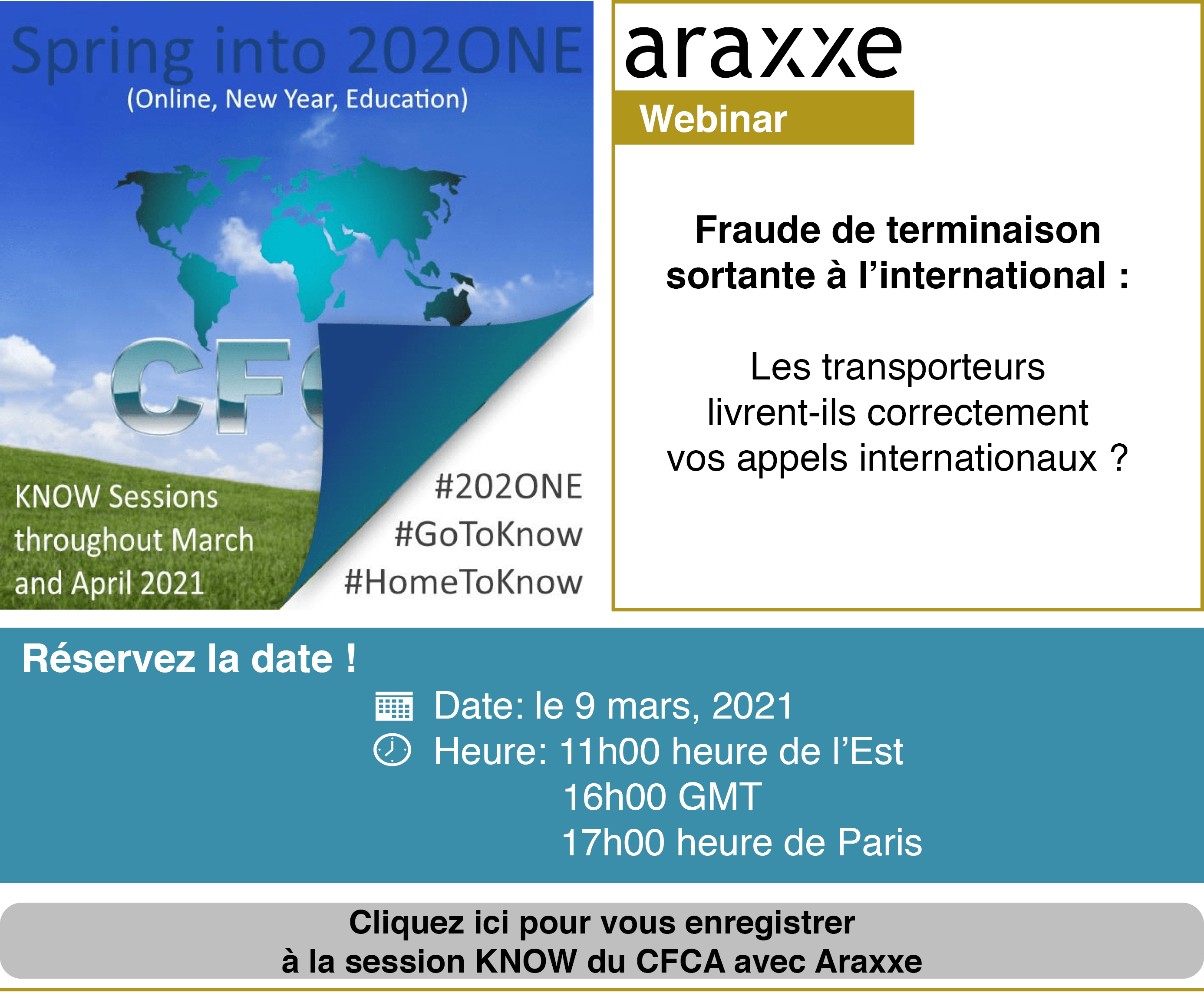 CFCA and Araxxe Webinar - International Outbound Termination Fraud - March 9th